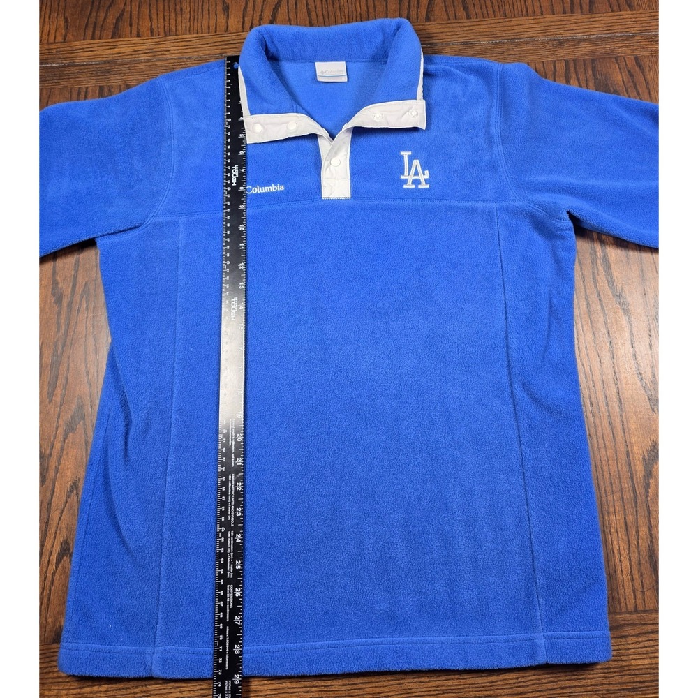 Columbia Los Angeles Dodgers Steens Mountain Pullover Fleece Jacket Mens Medium - Picture 3 of 8